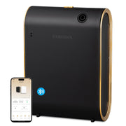 DXBDHSJK diffuser front view with sleek black finish and quiet operation.