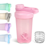 D.Y.A pink 16oz shaker bottle with leak-proof seal for protein shakes.