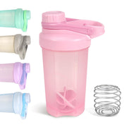 D.Y.A pink 16oz shaker bottle with leak-proof seal for protein shakes.