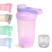 D.Y.A 16oz purple shaker bottle front view for protein shakes on the go.