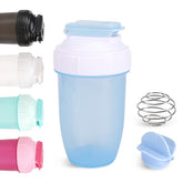 D.Y.A 16oz shaker bottle in blue with leak-proof design for protein shakes on the go