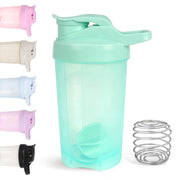 D.Y.A 16oz shaker bottle with green lid for easy protein shakes on the go.