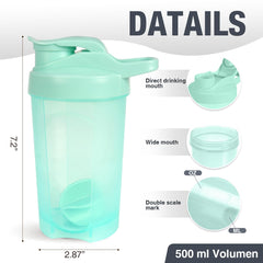 D.Y.A 16oz shaker bottle with leak-proof cap to prevent spills during workouts.