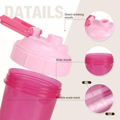 D.Y.A shaker bottle wide mouth for easy scooping and mixing.