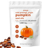 DYALE pumpkin seed oil with saw palmetto bottle for daily wellness