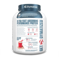Dymatize ISO100 scoop beside powder ready for quick shakes