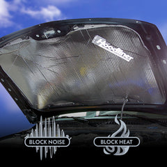 Dynamat Hoodliner heat-reflection skin reflects radiant heat to protect the hood finish.
