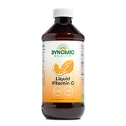 Dynamic Health Liquid Vitamin C bottle with natural citrus, potential immune support.