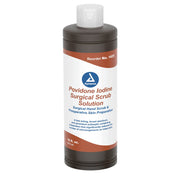Dynarex povidone-iodine scrub bottle front view for skin prep