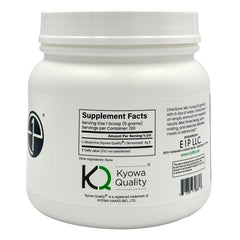 E1P L-Glutamine 600g certifications label highlights third-party testing.