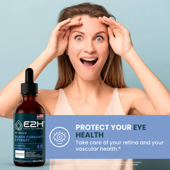 E2H bottle label indicating 48 servings for daily use.