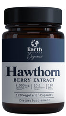 Earth Botanic Organic Hawthorn extract bottle front view for daily wellness