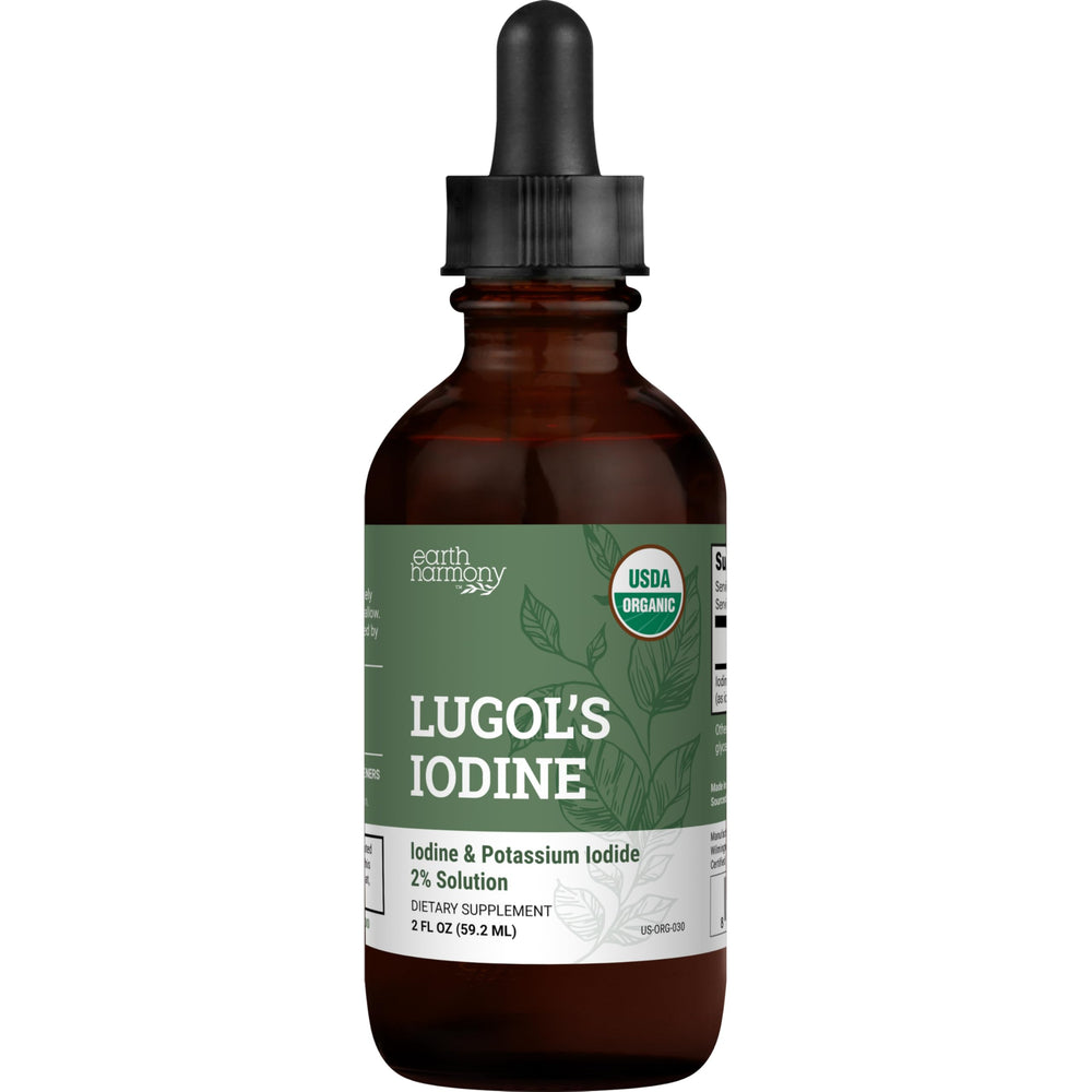 Earth Harmony Naturals Lugol's iodine bottle pour for easy daily dosing