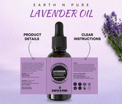 Earth N Pure Lavender Oil bottle cap, travel-friendly packaging for on-the-go use.