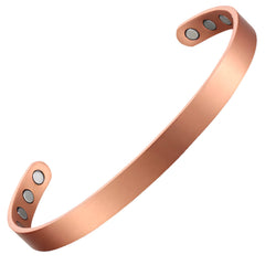Earth Therapy copper magnetic cuff front view for unisex daily wear.