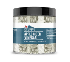 Earthborn Elements Apple Cider Vinegar capsules bottle for daily convenience.