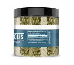Earthborn Elements Bee Propolis label emphasizes quality and USA encapsulation