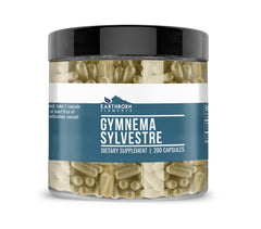 Earthborn Elements Gymnema Sylvestre capsules shown for daily wellness.