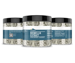 Earthborn Elements Boswellia capsules on tray, ready for daily use.