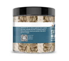 Earthborn Elements Shiitake Extract bottle shows USA-encapsulated quality and reliable manufacturing.