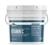 Earthborn Elements Vitamin C Powder in a resealable bucket for easy storage and use.