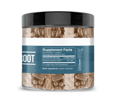 Earthborn Elements White Peony Root capsules closeup highlighting pure capsules