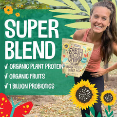 EarthChimp Organic Vegan Protein Powder bag with gluten-free ingredients