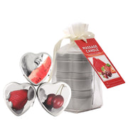 Earthly Body edible massage candle trio with watermelon-cherry-strawberry flavors for sensual massage