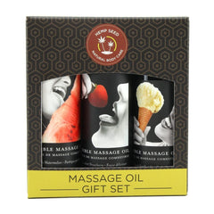 Earthly Body edible massage oil Watermelon bottle provides silky slip for a relaxing massage