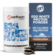 EarthNutri egg white protein powder bag on display highlights a clean protein option for workouts.