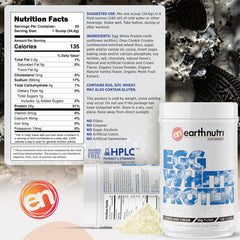 EarthNutri shaker bottle shows powder ready for pre or post workout protein.