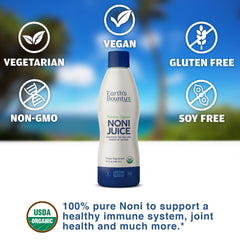Earth's Bounty Organic Certification logo signals trusted, clean sourcing.