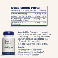 Close-up of Oxy-Cleanse capsules highlighting easy daily use
