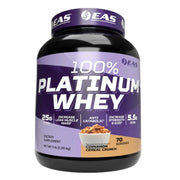 EAS 100 Percent Platinum whey powder in a jar for quick protein during workouts