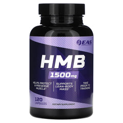 EAS HMB 1500mg bottle closeup for lean muscle support during training