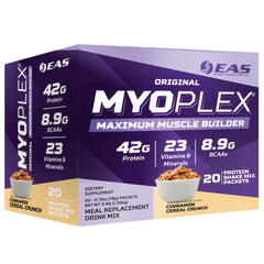 EAS Myoplex bottle and packet for convenient protein meals on the go.