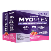 EAS Myoplex original packaging highlights 42g protein blend for muscle support.
