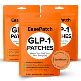 EasePatch GLP-1 patch application on skin for discreet daily use.