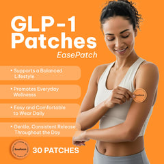 EasePatch GLP-1 patch on arm under clothing.