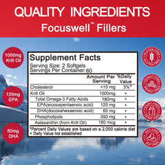 EAZGOO Krill Oil softgels close-up for easy daily supplementation.