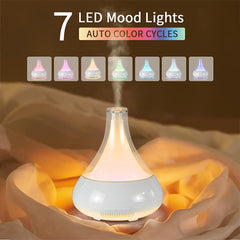 Ultrasonic mist emission from Ebooine diffuser delivering even fragrance distribution