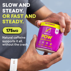 Close-up of beetroot and amino blend in EBOOST POW ingredients