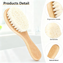 Eclatbox baby comb in natural wood for smooth detangling on wet or dry hair.