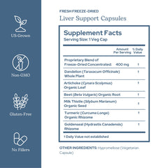 Eclectic Institute liver support capsules with dandelion for gentle digestive comfort.