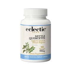 Eclectic Institute nettle leaf capsules bottle for seasonal sinus support.