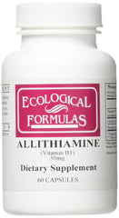 Ecological Formulas Allithiamine B1 bottle with label for daily thiamine support.