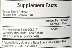 Ecological Formulas Annatto Tocotrienols gel-cap close-up, easy-to-swallow capsules