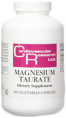 Ecological Formulas Cardiovascular Magnesium Taurate bottle front showing 180 capsules for daily support.