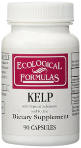 Ecological Formulas kelp w/ selenomethionate bottle label shows natural iodine source