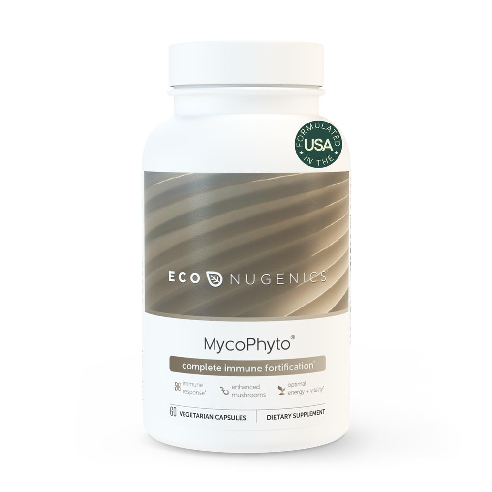 EcoNugenics MycoPhyto Complex bottle front view highlighting the product for immune support.